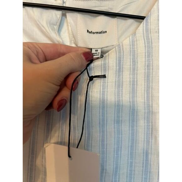 Reformation Jessi Striped Linen Mini dress - Picture 4 of 6